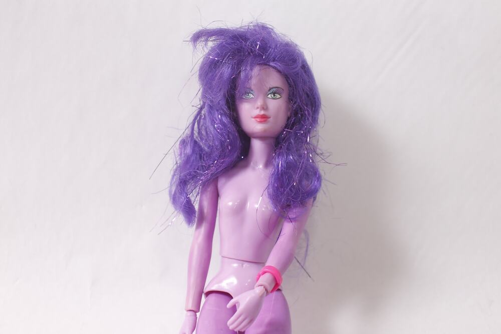 1980s Hasbro Synergy Purple Nude Doll Jem and the Holograms ~ 260618-WH 1118